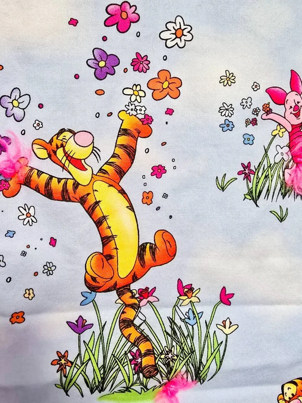 New Handmade Winnie the Pooh & Friends Baby Quilt Blanket Reverse 40
